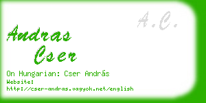 andras cser business card